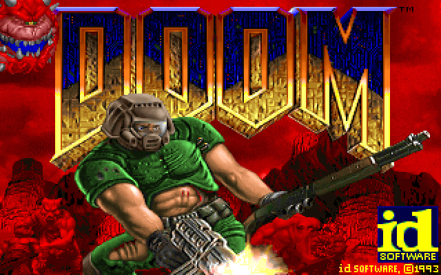 Title screenshot of the opening of Doom